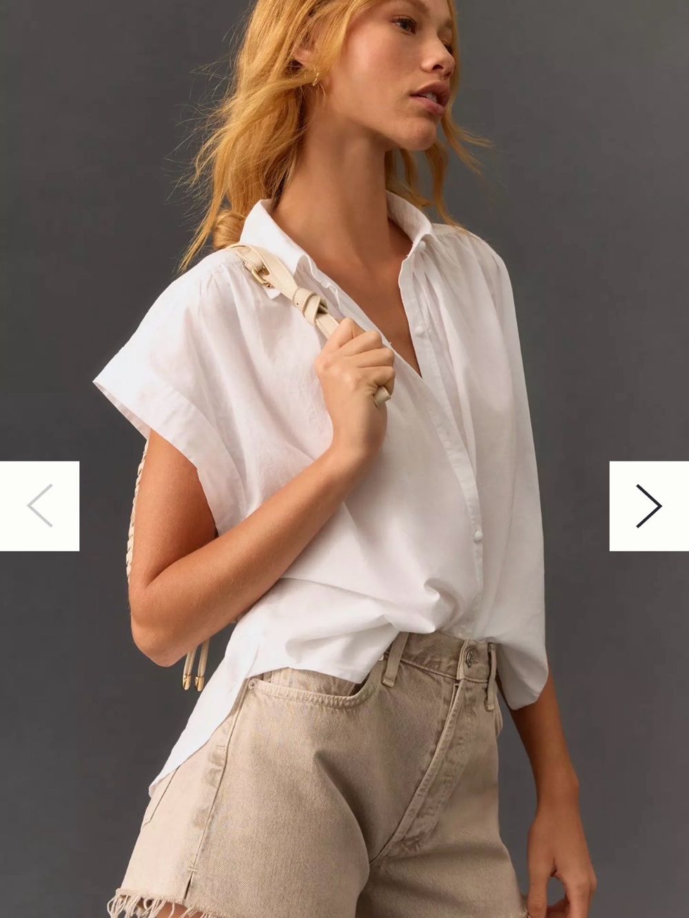 Citizens of Humanity Penny Short-Sleeve Buttondown Blouse